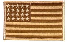 36 Pieces **as Is*** Brown Camo Us Flag With ***20 Stars Only - Flag