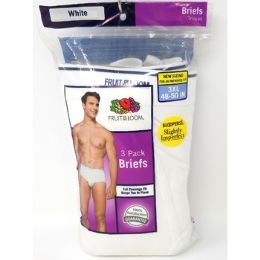 48 Pieces Fruit Of The Loom Men's Briefs 3-Pack - Mens Underwear