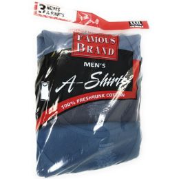 48 of Men's Cotton A-Shirt 3-Pack