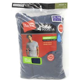 48 Pieces Hanes Men's TaG-Less Comfort Soft Pocket T-Shirt 4-Pack - Mens T-Shirts