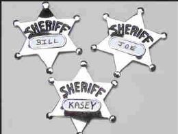 144 of 2.25" Metal Sheriff Badge