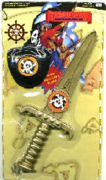 24 Wholesale Toy Dagger With Eye Patch Pirate Play Set