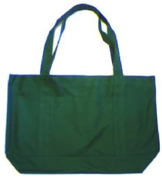 24 Wholesale Blank Tote Bag In Dark Green