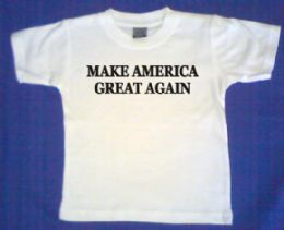 12 Pieces Make America Great Again Youth T-Shirts - Black Ink - Boys T Shirts