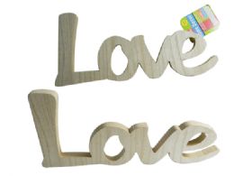 96 Units of Wooden Word Decor, "love" Size: 15.25" Wide - Home Decor