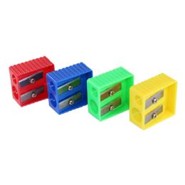 240 Pieces Kids 2 Hole Pencil Sharpener In 4 Assorted Colors - Sharpeners
