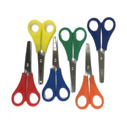 96 Pieces 5" Long Measuring Safety Scissors In 6 Assorted Colors - Scissors