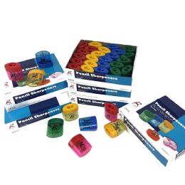 240 Wholesale Dual Enclosed Pencil Sharpener In 4 Assorted Colors