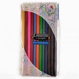 96 Wholesale 12 Piece Assorted Colors Coloring Pencilss