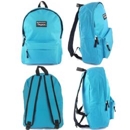 24 Wholesale 16.5" Kids Track Backpacks In Light Blue