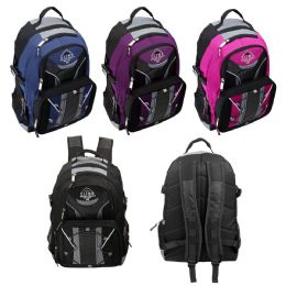 24 Pieces 18" Backpacks In 4 Assorted Colors - Backpacks 18" or Larger