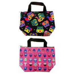 24 Wholesale Insulated Lunch Tote In 2 Assorted Owl Prints