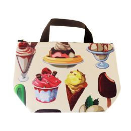 24 Wholesale Insulated Lunch Tote In Ice Cream Print