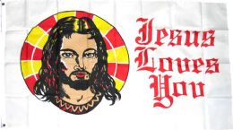 24 of 3' X 5' Polyester Flag, "jesus Loves You", With Grommets