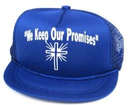 24 Pieces "we Keep Our Promises" Printed Infant Hats In Assorted Colors - Baby Apparel