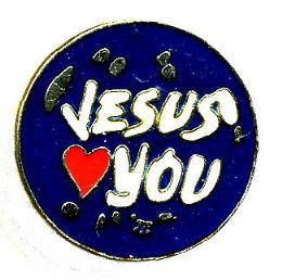 96 Wholesale Brass Hat Pin, "jesus (loves) You