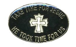 96 Pieces Brass Hat Pin, "take Time For Jesus - He Took Time For us - Hat Pins & Jacket Pins