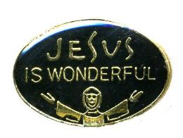 96 Wholesale Brass Hat Pin, "jesus Is Wonderful
