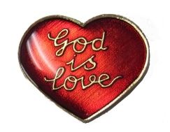 96 Wholesale Brass Hat Pin, "god Is Love