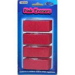 48 Pieces Pink Erasers - 4 Pack - Erasers