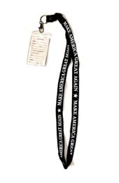 48 Pieces Make America Great Again Lanyards - Black - ID Holders