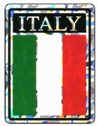 96 Wholesale 3 inch X 4 inch Decal, Italy,