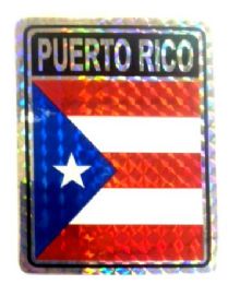 96 Pieces 3" X 4" Decal, Puerto Rico - Stickers