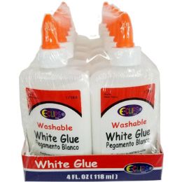 48 Pieces White Glue - 4 Oz. Squeeze Bottle - Glue