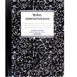 48 Wholesale Black Composition Notebook Wide Ruled