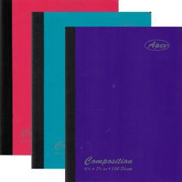 48 Wholesale 100 Sheet Poly Cover Composition Notebook - 9.75" X 7.5"