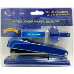24 Pieces Metal Stapler With Remover And 1000 Staples, Clamshell Sealed, Black Color - Staples & Staplers