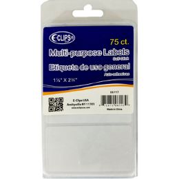 36 Bulk Multipurpose White Labels - 75 Count