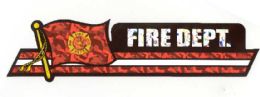 60 Pieces 3" X 12" Fire Dept. Decal - Stickers