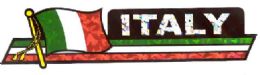 60 Wholesale 3" X 12" Italy Decal