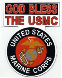 96 Wholesale 3.75" X 5" Magnet God Bless The Usmc United States Marine Corps