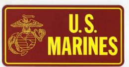 96 Wholesale 2.75" X 5.5" Magnet, U.s. Marines