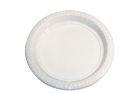 12 Pieces Ideal Dining Plastic Plate 10 Inch 50 Count White - Disposable Plates & Bowls