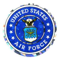 96 Wholesale 3" Round Decal, United States Air Force, Design Varies