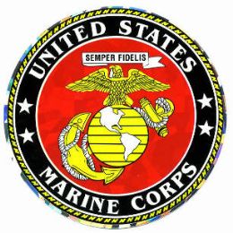 96 Pieces 3" Round Decal, United States Marine Corps - Stickers