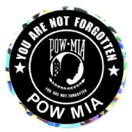 96 Pieces 3" Round Decal, PoW-Mia You Are Not Forgotten - Stickers