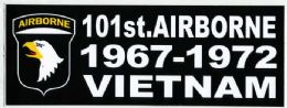 48 Pieces 3" X 9" Decal, 101st Airborne 1967-1972, Vietnam - Stickers