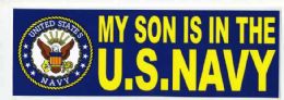 48 Wholesale 3" X 9" Decal, My Son Is In The U.s. Navy