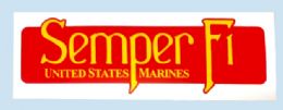 48 Pieces 3" X 9" Decal, Semper Fi - United States Marines - Stickers