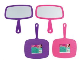 72 Pieces Hand Mirror With Handle - Cosmetic Cases