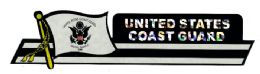 48 Pieces 3" X 12" United States Coast Guard Decal - Stickers