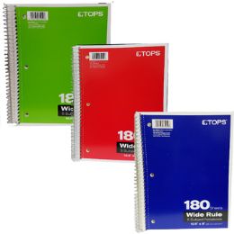 24 Pieces Tops 5 Subject Spiral Notebook - Notebooks