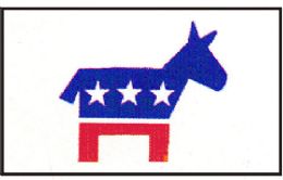 12 Wholesale 3' X 5' Polyester Flag, Democratic, With Grommets