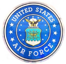 12 Wholesale 12" Round Decal, Unites States Air Force
