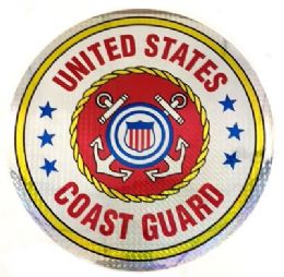 12 Wholesale 12" Round Decal, United States Coast Guard