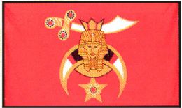 12 Wholesale 3' X 5' Polyester Flag, Shriner, With Grommets